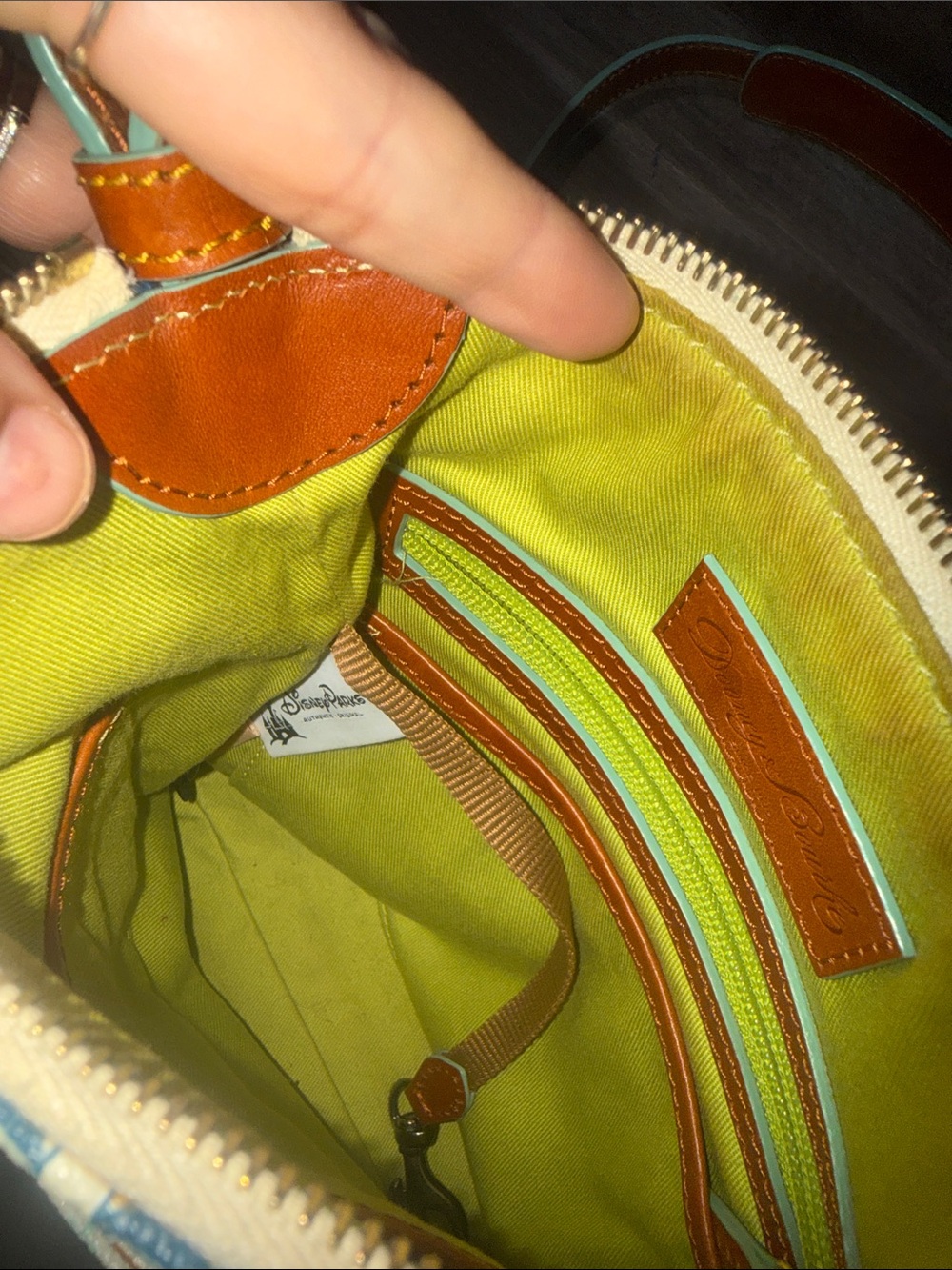 Dooney & Bourke Multicolor Star Wars Canvas Crossbody with Tan Leather Trim - Picture 4 of 4